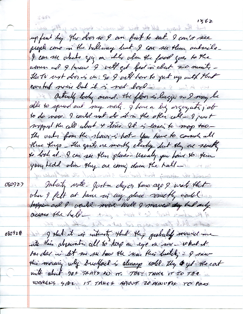 Dr John WorldPeace 2008 Prison Journal